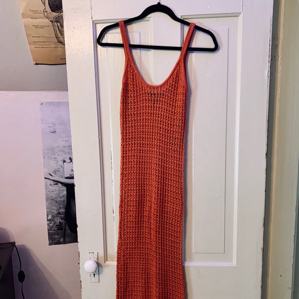 Long Swim Suit Knit Cover Up